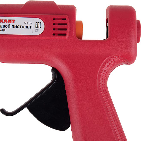 Пистолет клеевой Rexant 60 Вт, с кнопкой (12-0114)