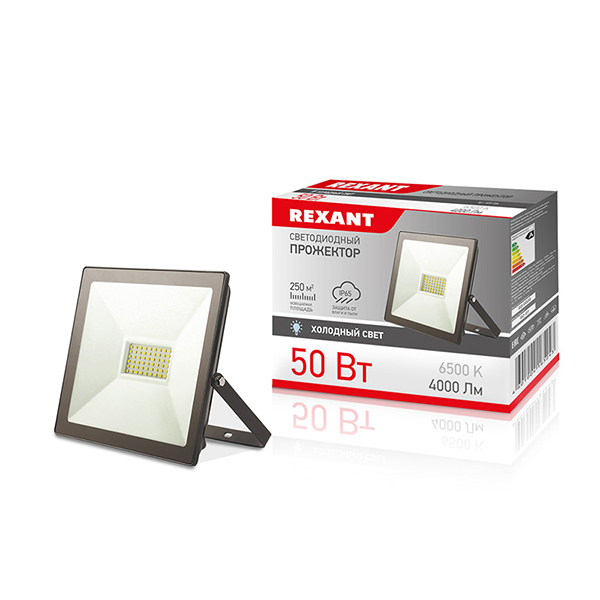 Прожектор Rexant 50 Вт 200-260В IP65 4000 лм 6500 K (605-004)