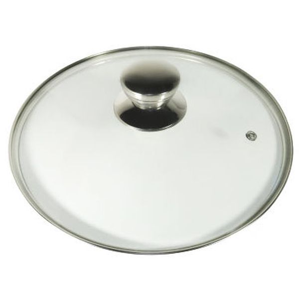 Крышка стеклянная Panairo 24см c метал. ручкой (K-D24-MET)