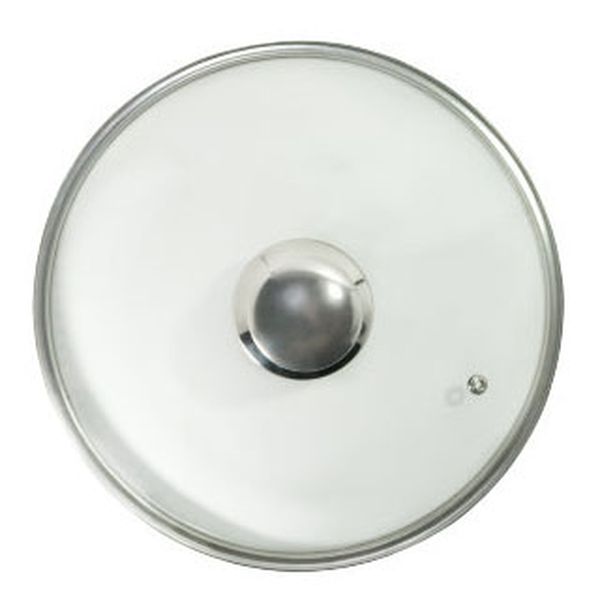 Крышка стеклянная Panairo 26см c метал. ручкой (K-D26-MET)