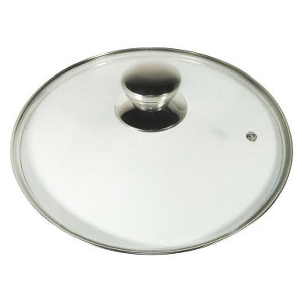 Крышка стеклянная Panairo 26см c метал. ручкой (K-D26-MET)