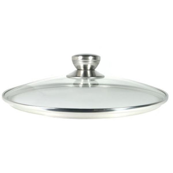 Крышка стеклянная Panairo 28см c метал. ручкой (K-D28-MET)