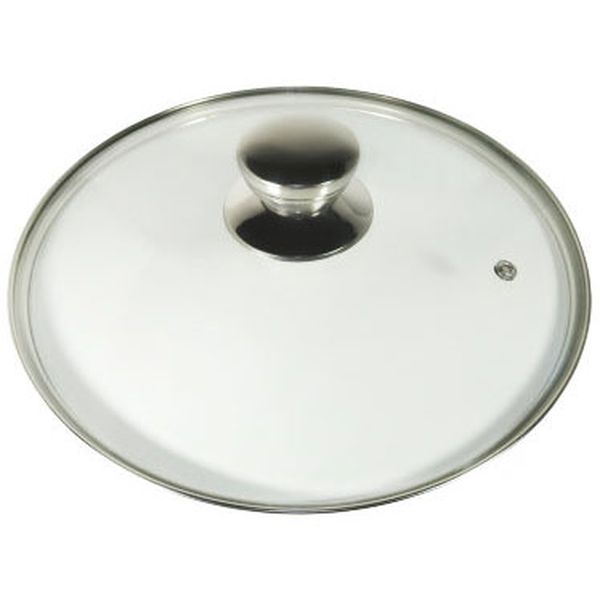 Крышка стеклянная Panairo 28см c метал. ручкой (K-D28-MET)