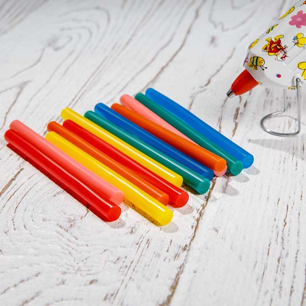 Пистолет клеевой Rexant D7, 100 мм, цветные 12 шт. (09-1020)