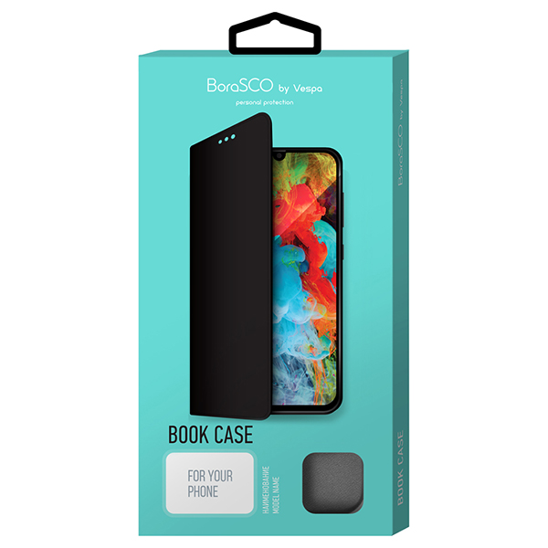 Чехол BoraSCO Book Case для Xiaomi Mi 9 Lite, черный (38031)