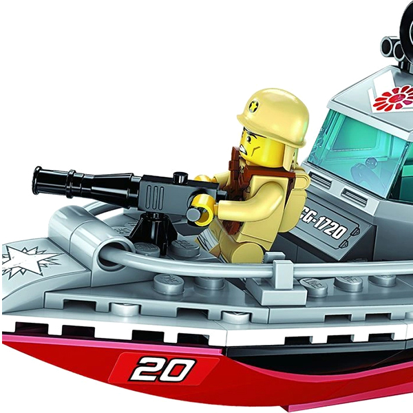 Конструктор детский QMAN Военный катер (1720)