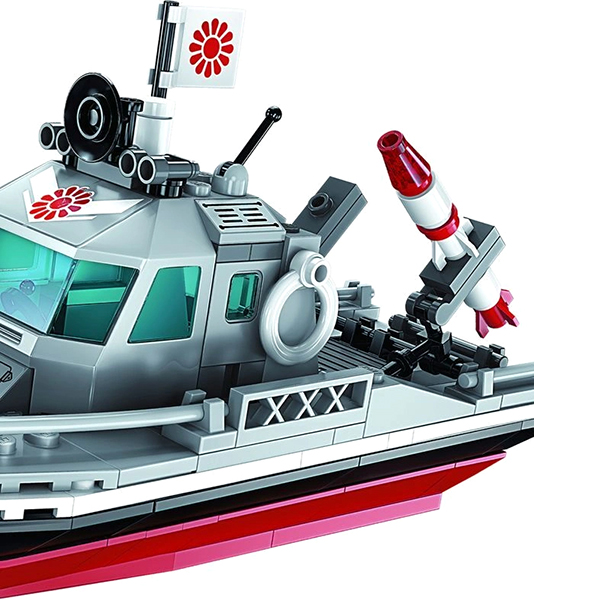Конструктор детский QMAN Военный катер (1720)
