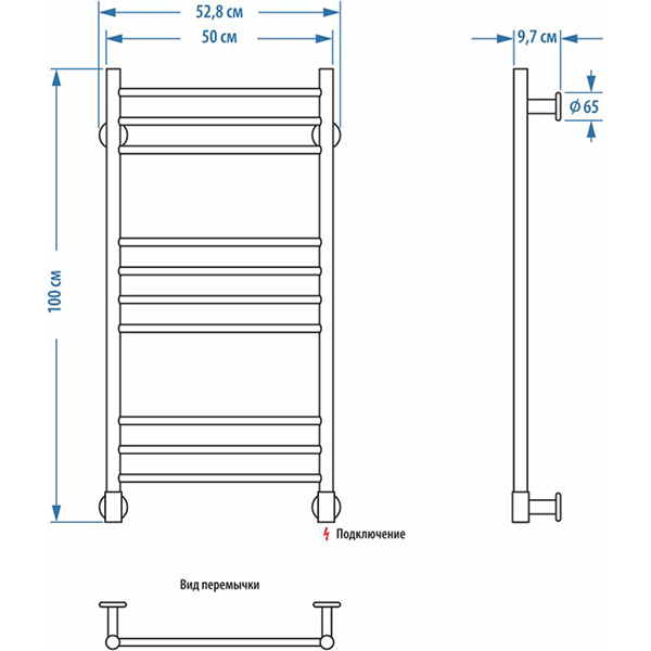 Полотенцесушитель электрический Energy Galaxy 800х600