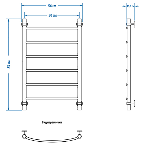 Полотенцесушитель водяной ENERGY Group Classic 800х500