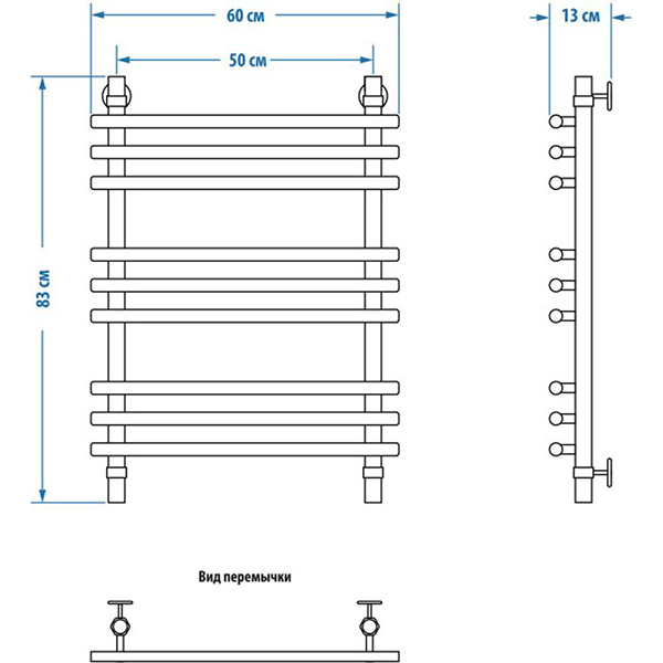 Полотенцесушитель водяной ENERGY Group Ideal 800х500