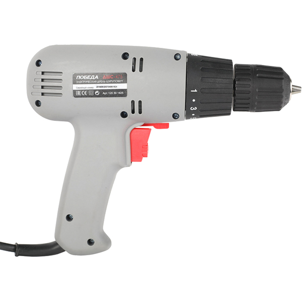 Шуруповерт ПОБЕДА ДШС-475, 475 Вт, 0-800 об/мин.,19Нм (120301425)