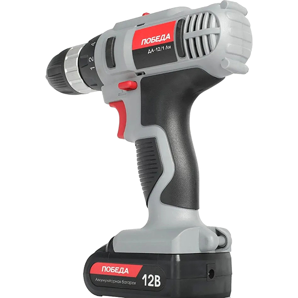 Шуруповерт аккумуляторный ПОБЕДА ДА-12/1Ли, 12В, 32 нм(180201648)