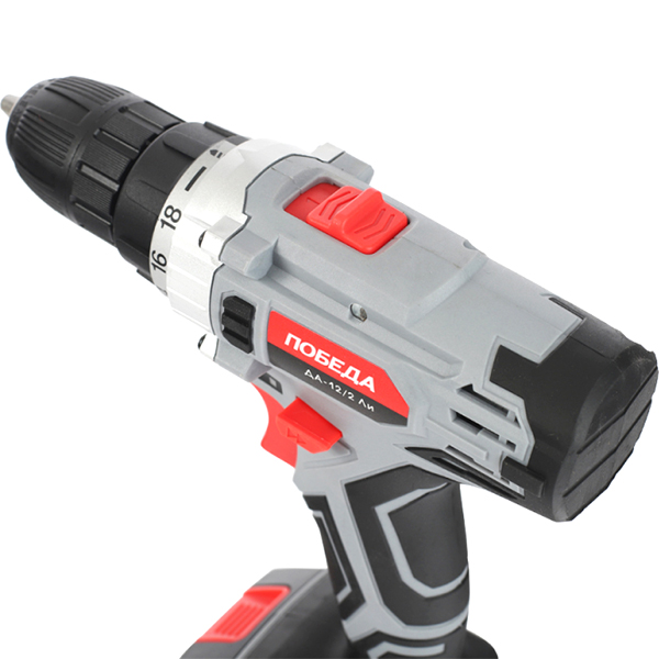 Шуруповерт аккумуляторный ПОБЕДА ДА-12/2 Ли, 12В, 32 нм(180201634)