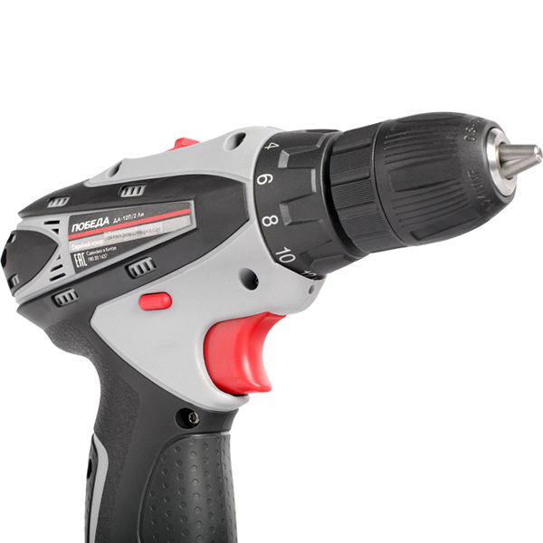 Шуруповерт аккумуляторный ПОБЕДА ДА-12П/2 Ли, Li-Ion, 12V, 2,0Ah, 25Нм(180201637)