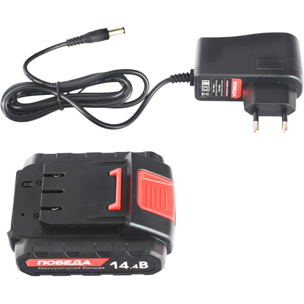 Шуруповерт аккумуляторный ПОБЕДА ДА-14/2 Ли, 14,4В, 35 нм(180201635)