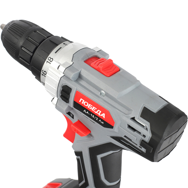 Шуруповерт аккумуляторный ПОБЕДА ДА-18/2 Ли, 18В, 38 нм(180201636)