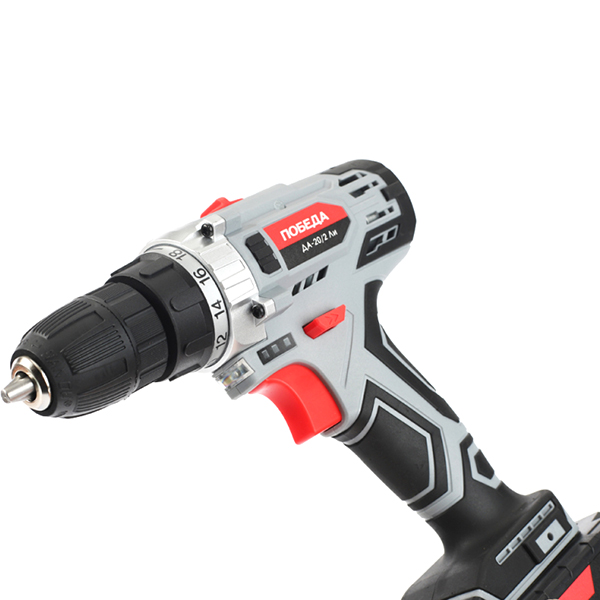 Шуруповерт аккумуляторный ПОБЕДА ДА-20/2 Ли, 20В, 38 нм(180201638)