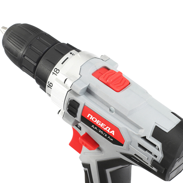 Шуруповерт аккумуляторный ПОБЕДА ДА-20/2 Ли, 20В, 38 нм(180201638)