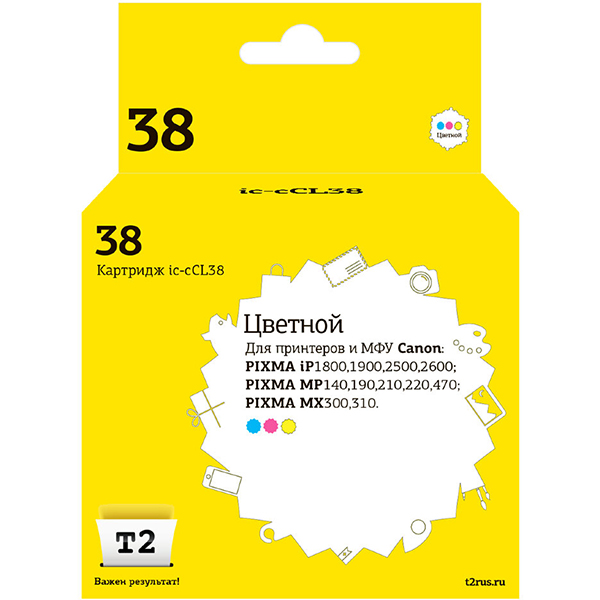 Картридж для струйного принтера T2 IC-CCL38/CL-38