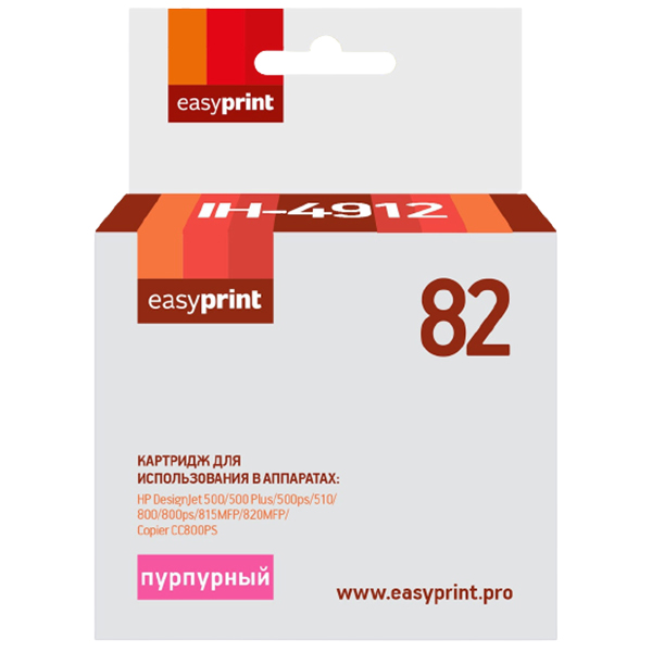 Картридж для струйного принтера EasyPrint IH-4912/HP 82