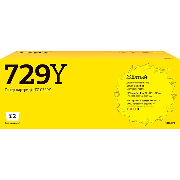 Картридж для лазерного принтера T2 TC-C729Y/312A