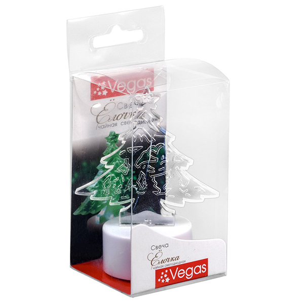 Свеча Vegas Елочка чайная светодиодная, 6*8 см