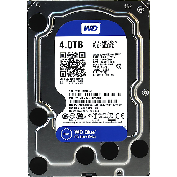 Жесткий диск WD Blue WD40EZRZ, 4ТБ, HDD