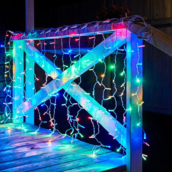 Гирлянда светодиодная NEON-NIGHT Светодиодный Дождь 2х1,5м, Мультиколор