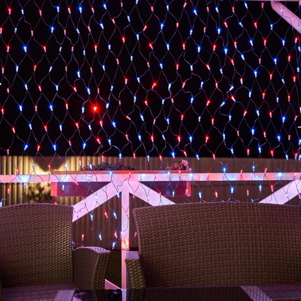 Гирлянда светодиодная NEON-NIGHT Сеть 2,5х2,5м, 432 LED Красные, Синий