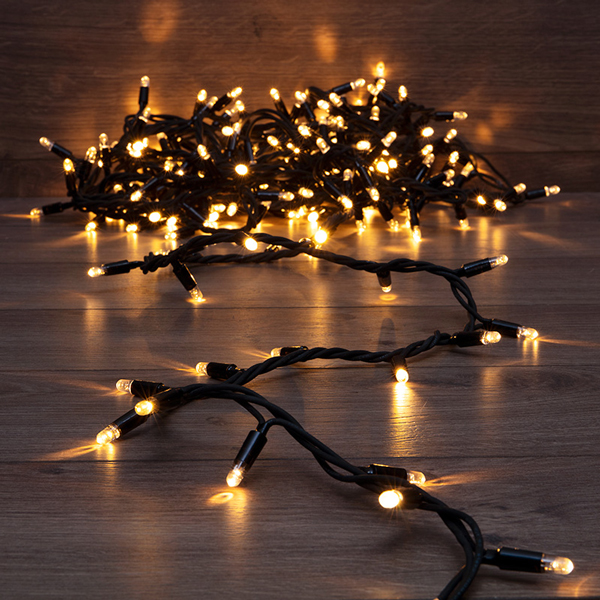 Гирлянда светодиодная NEON-NIGHT Кластер 10м, 200 LED, IP67, теплый белый