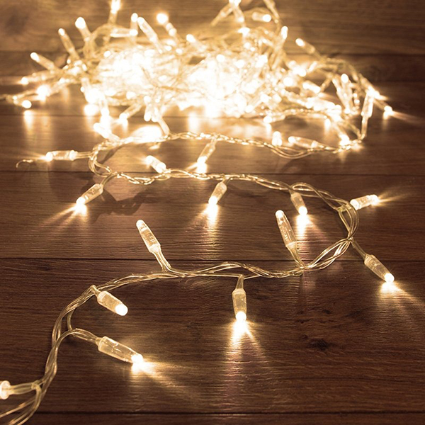 Гирлянда светодиодная NEON-NIGHT Кластер 10м, IP65, 200,Теплый Белый