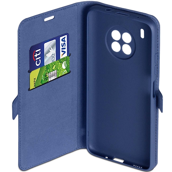 Чехол DF С флипом для Huawei Nova 8i/ Honor 50 Lite (blue)