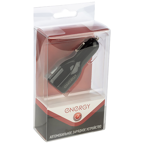 Автомобильное зарядное устройство Energy ET-16A, 2 USB, Q3.0 Black (100283)