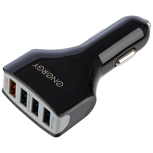 Автомобильное зарядное устройство Energy ET-17A, 4 USB, Q3.0 Black (100284)