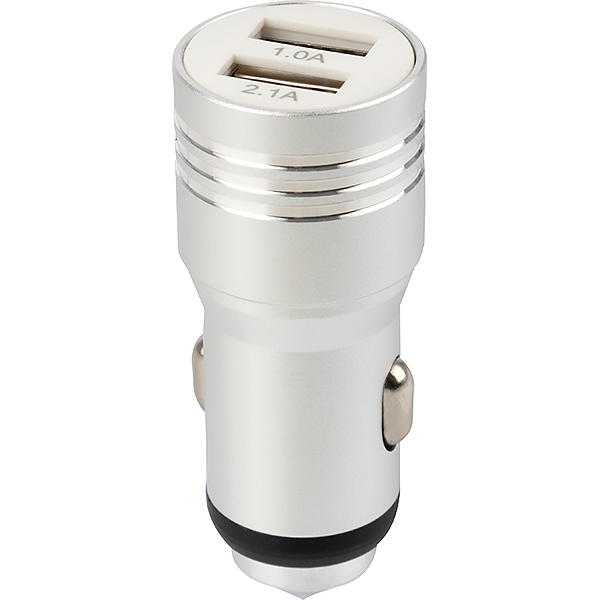 Автомобильное зарядное устройство Energy ET-19A, 2,1A Silver (100288)