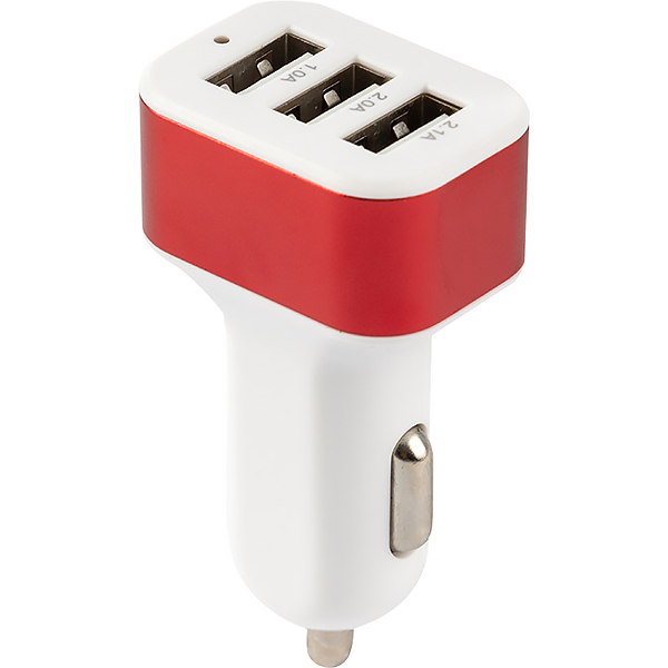 Автомобильное зарядное устройство Energy ET-21A, 3 USB, 2,1A Red (100291)
