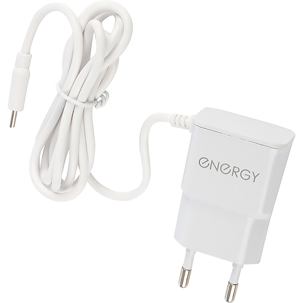 Зарядное устройство для аккумулятора Energy ET-13, micro-USB, 1А White (100296)