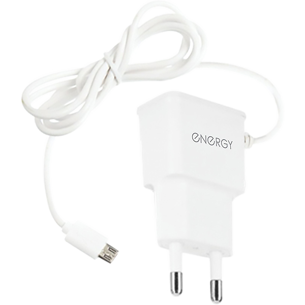 Зарядное устройство для аккумулятора Energy ET-13, micro-USB, 1А White (100296)