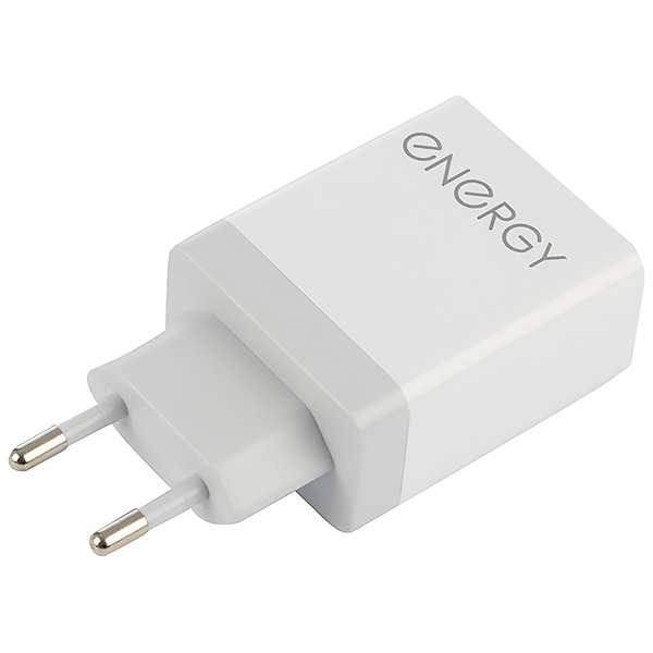 Зарядное устройство для аккумулятора Energy ET-24, 3 USB, Q3.0 White (100294)