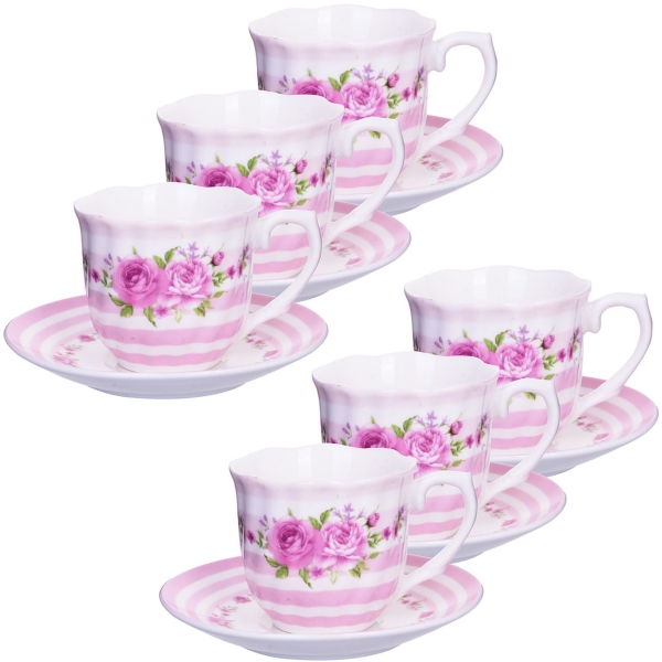 Кружка для чая Loraine Кофейный 12пр чашка+блюдце LR х12 (25956)