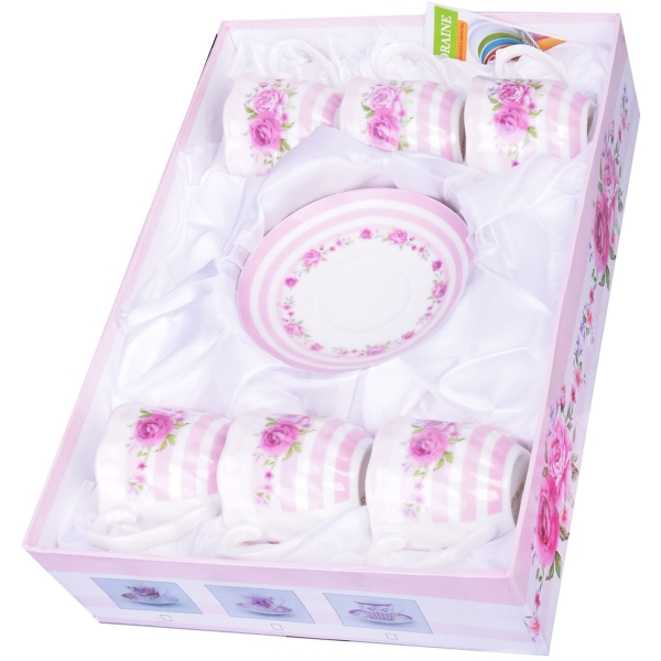 Кружка для чая Loraine Кофейный 12пр чашка+блюдце LR х12 (25956)