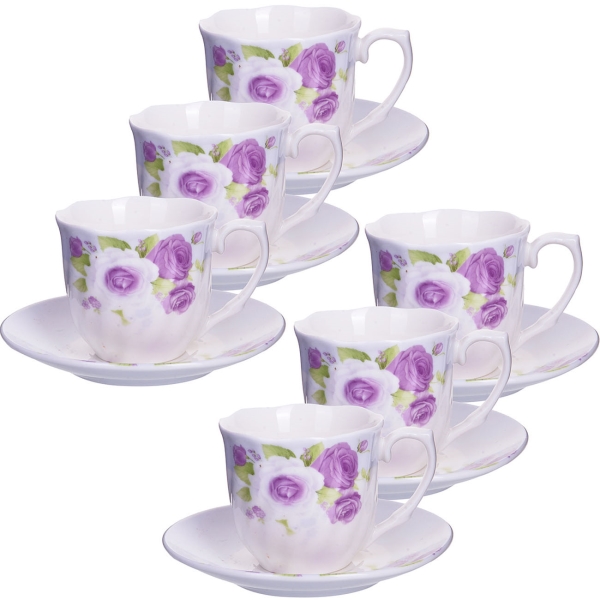 Кружка для чая Loraine Кофейный 12пр чашка+блюдце LR х12 (25957)