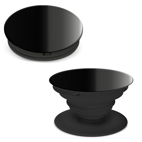 Кольцо-держатель для телефона (попсокет) Krutoff Глянцевый черный (90900)