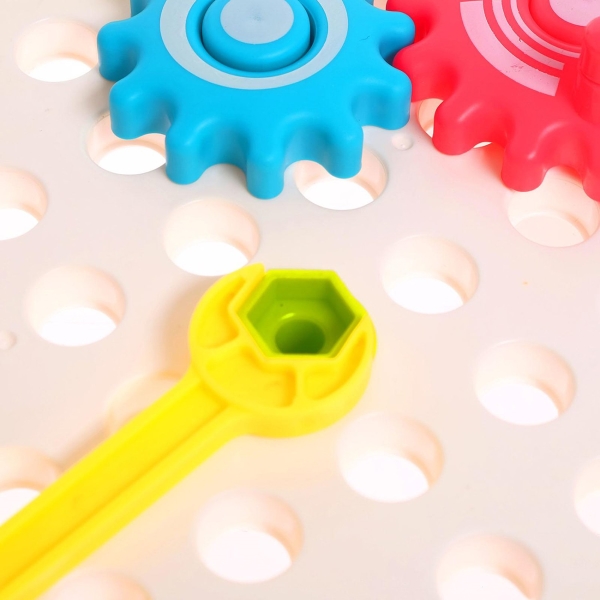 Конструктор детский ZABIAKA Пуговки и шестеренки, 3 в 1