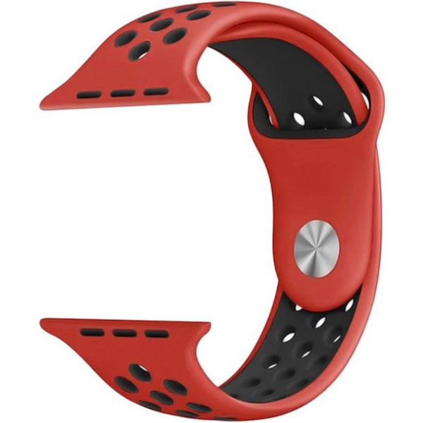 Ремешок для смарт часов Krutoff для Apple Watch 38-41mm M/L red/black (03286)