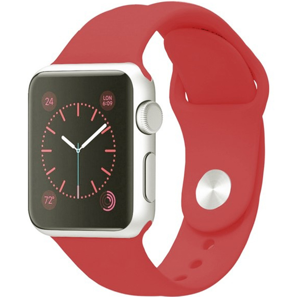 Ремешок для смарт часов Krutoff для Apple Watch 38-41mm M/L red (03103)