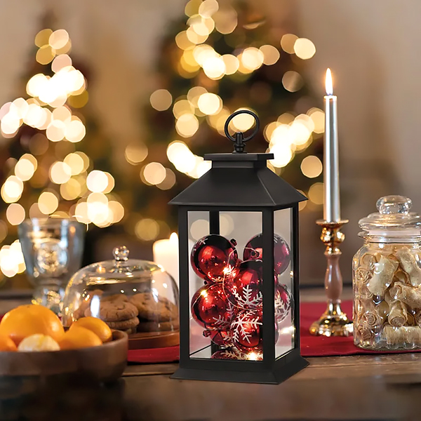 Декоративный фонарь NEON-NIGHT с шариками 27 см теплый (513-063)