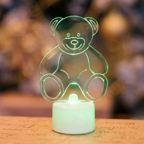 Фигура светодиодная NEON-NIGHT LED на подставке Мишка 2D RGB (501-047)