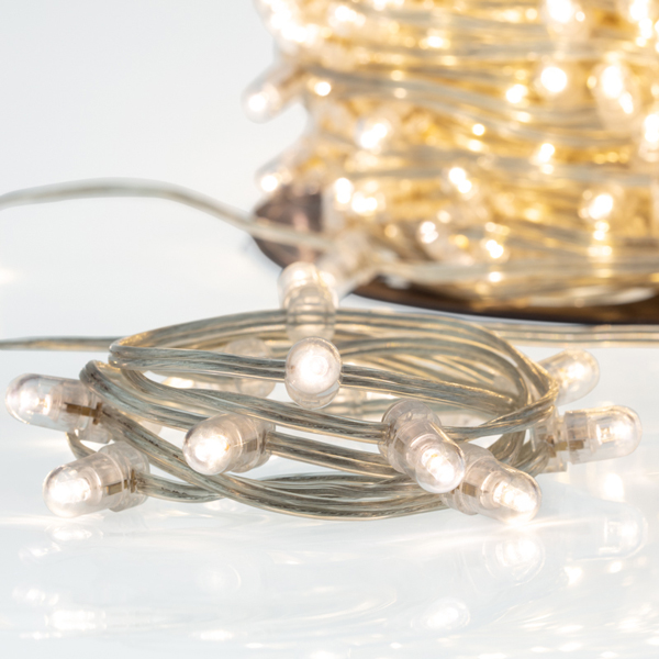 Гирлянда светодиодная NEON-NIGHT LED Клип-лайт 12V 100м тепл.белый/flash.(325-166)