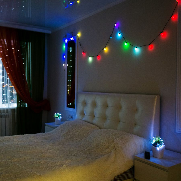 Гирлянда светодиодная NEON-NIGHT Мультишарики 17,5мм 10м LED цветная (303-509-6)